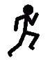 Hero character walking on tightrope